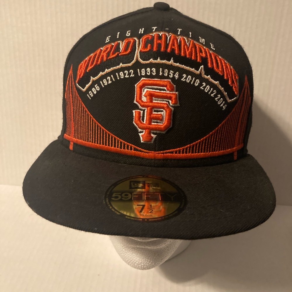 New Era Black and Orange Eight Time Champions Cap
